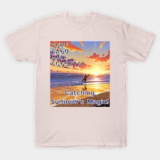 Beach vibes, summer vibes, holidays, vacation, graduation day, Graduation 2024, class of 2024, birthday gift, Father's day, Surf, Sand, and Sunsets! gifts for grads! T-Shirt